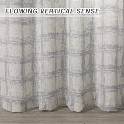 MYSKY HOME Linen Semi Sheer Curtains 63 Inch Length - Image 6