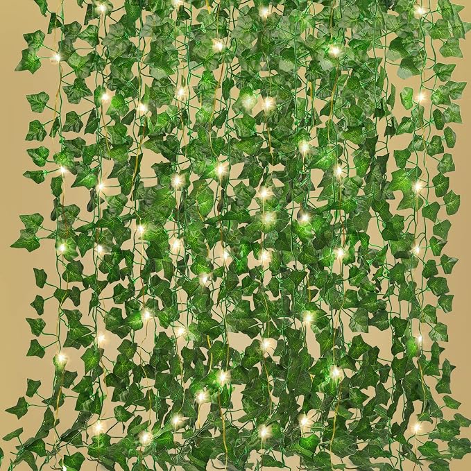 RECUTMS 12 Pack 86Ft Fake Ivy Vines by RECUTMS