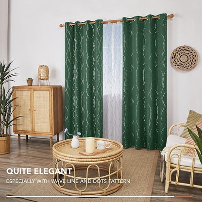 Deconovo Living Room Curtains 63 Inches Long, Thermal Insulated, Room Darkening - Image 7