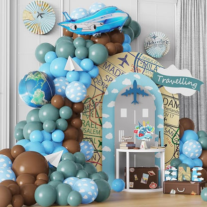 PageebO Travel Themed Party Balloon Arch Kit by PageebO