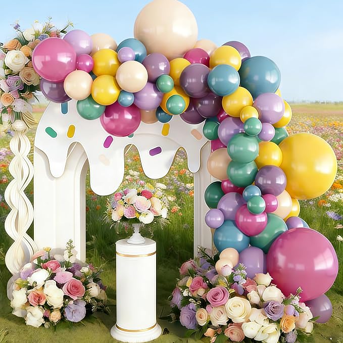 Spring Balloon Arch Kit, Retro Nude Balloons Assorted Colors by Jobkoo