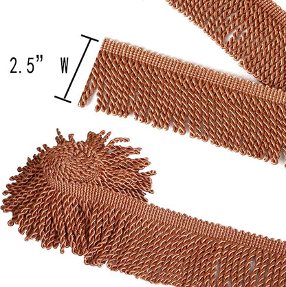 BEL AVENIR Bullion Fringe Trim Curtain Fringes 10 Yard x 2.5 Inches Sewing | - Image 3