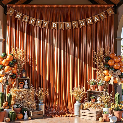 20x10ft Terracotta Glitter Backdrop Curtain - Image 7