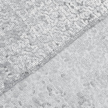 Sugargirl Silver Sequin Backdrop Curtain 3 Panels 2FTx8FT Glitter Silver - Image 8