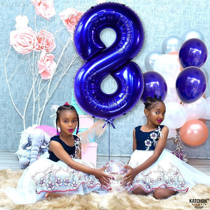 KatchOn Navy Blue Number 8 Balloon 40 Inch, 8th Birthday Decorations Boy | - Image 6