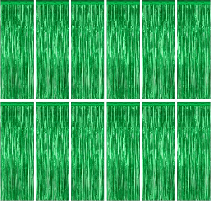 ZATAYE 12 Pack Green Christmas St Patricks Foil Curtain Decorations | Green by ZATAYE