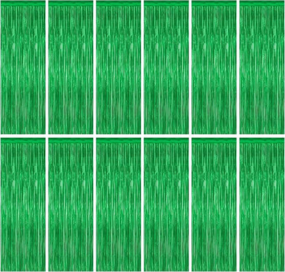 ZATAYE 12 Pack Green Christmas St Patricks Foil Curtain Decorations | Green by ZATAYE