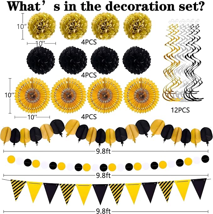 35PCS Party Decorations Paper Fan Hanging Set - Image 4