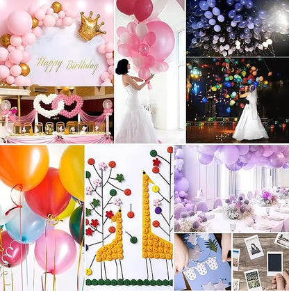 1000 Sticky dots, Transparent Balloon Glue, Removable Sticky dots, Double-Sided - Image 3