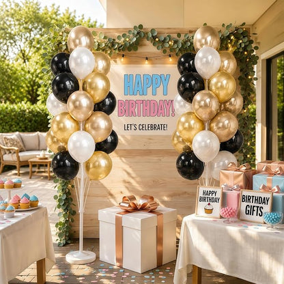 Black Gold Balloon Tower Kit Set of 2 - Image 7