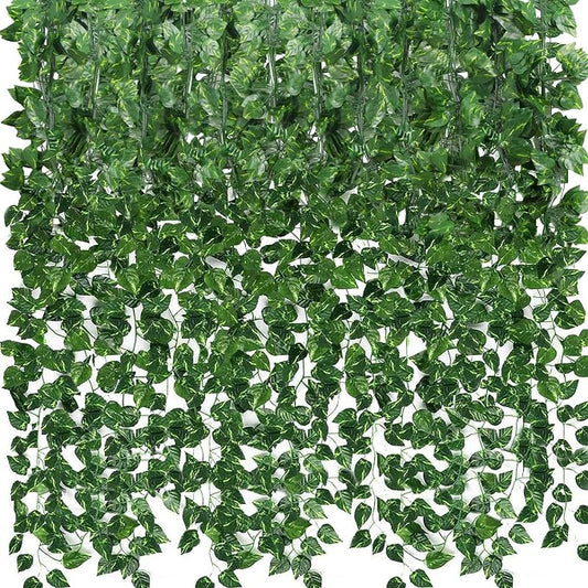 CEWOR 36 Pack 252ft Artificial Ivy Greenery Garland, Fake Vines Hanging Plants by CEWOR