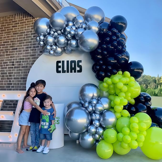 Green and Black Balloons, Gamer Latex Balloon - Image 3