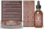 Viking Revolution Ultimate Grooming Kit for Men - Boar Brush, Wood Comb, Sandalwood Balm & Oil, Scissors for Beard & Mustache