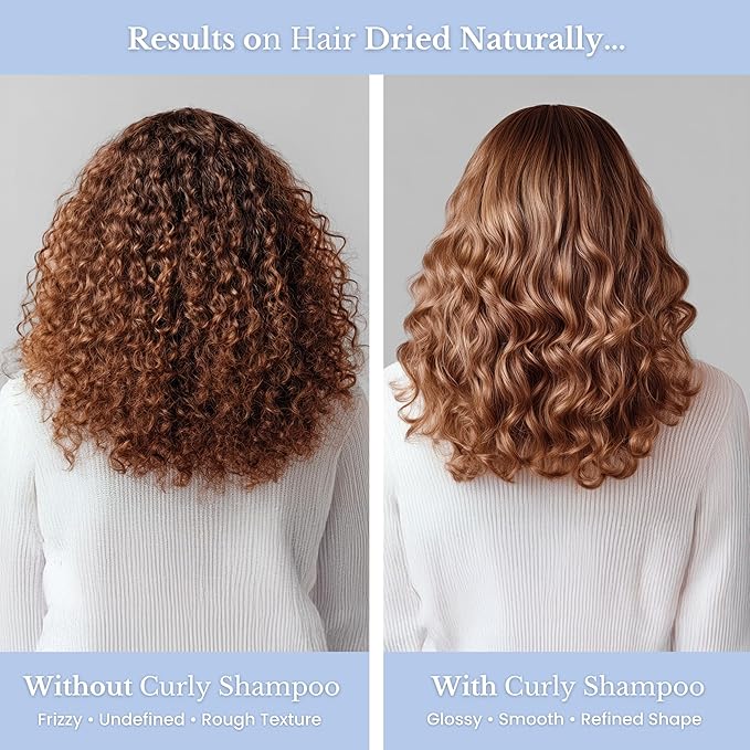 Curly Shampoo – Sulfate-Free 2-in-1 Cleansing Conditioner for Curly Hair – Keratin-Infused, Hydrating, Frizz-Reducing, Color-Safe, Lightweight for Coily, Wavy & Textured Hair – 33.8 oz