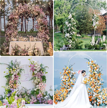 Asee'm 7.2FT White Metal Arch Backdrop Stand Wedding Balloon Background | - Image 6