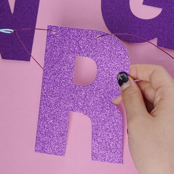 DIY Banner Kit with Letters Glitter Banner Letters Customizable Birthday - Image 4