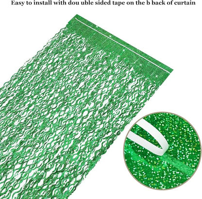 Green Foil Backdrop Curtain - Image 4