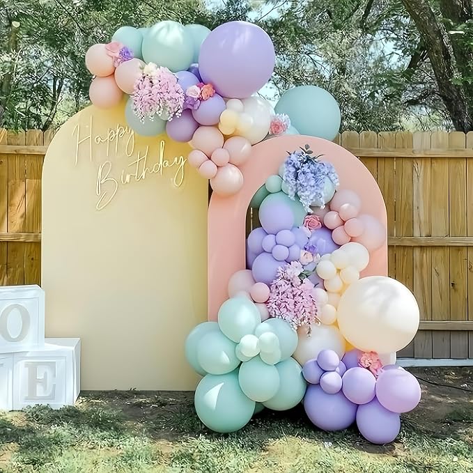 Voircoloria 95pcs Pastel Balloons Garland Arch Kit, 18 12 10 5 Inch | - Image 3