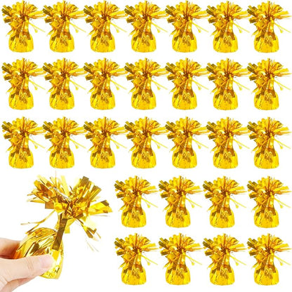 30 Pack 4.7 Inch Balloon Weights 170g Metallic Wrapped Balloon Anchors Weights by Unknown