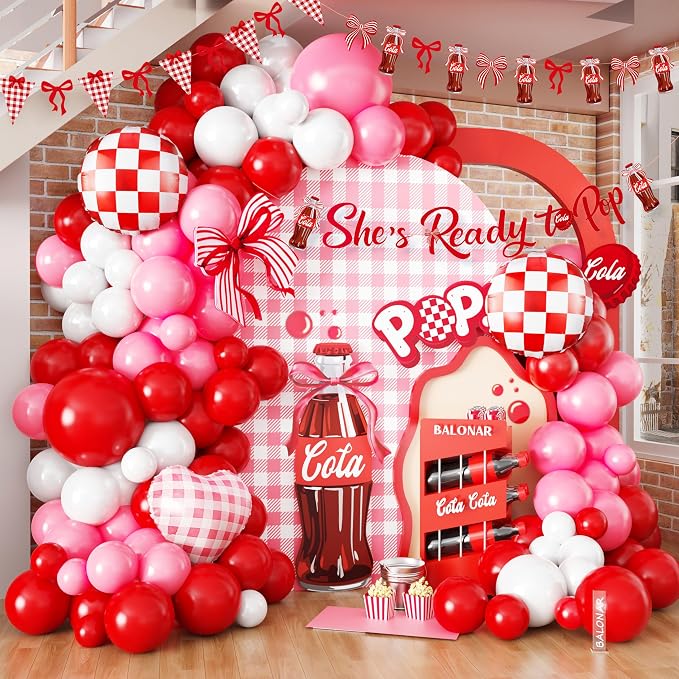 She's Ready to Pop Balloon Arch Kit, Soda Pop by BALONAR
