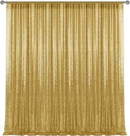 10×10FT Gold Sequin Backdrop Curtain, Photography Backdrop Glitter Curtains - Image 7