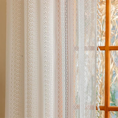 Sutuo Home White Boho Lace Curtains 96 inches Long - Image 9