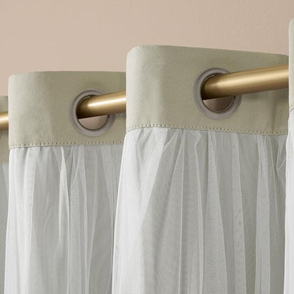 TOWN & COUNTRY LUXE Talia Double Layer Indoor Curtains, Sheer and Room - Image 4
