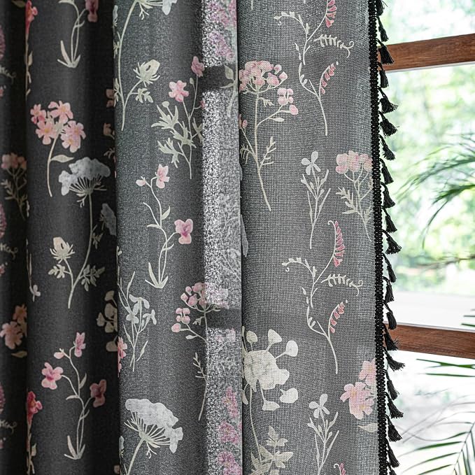 ENJOYBRIDAL Floral 63 Inch Curtains - Image 7