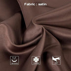 NTBAY Zippered Satin Body Pillow Pillowcase, Silky Slip Cooling Body Pillow Cover, Long Side Hidden Zipper, 20x54 Inches, Dark Brown