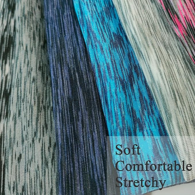 Headbands For Women 12 Pack Headband Yoga Elastic Head Bands Women's Hair Band Workout Soft Sweat Hairbands Accessories