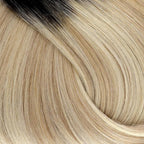 Full Shine 12 Inch Clip in Hair Extensions Real Human Hair Brown Ombre to Medium Blonde and Light Blonde Seamless Hair Extensions Clip in for Short Hair 3 PCS 60 G