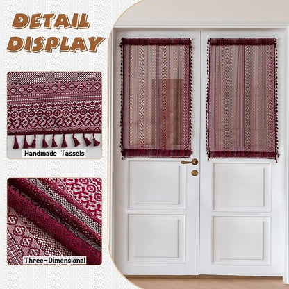 Sutuo Home Burgundy Sidelight Curtains - Image 2