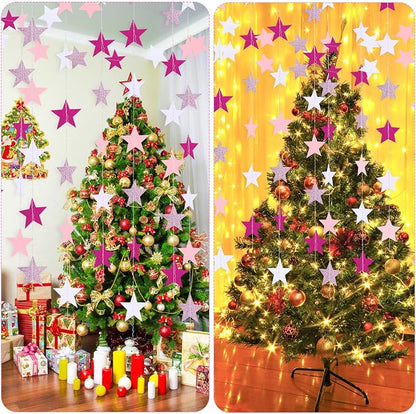 Patelai Glitter Star Garland Banner 2026 Graduation Decor 130 Feet Star Hanging - Image 6