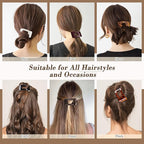 Flat Hair Clips for Women, 6 Pcs Non-Slip and Gentle Flat Claw Clips for Women with Head-Conforming Design and High-Strength Claw Grip, Versatile Colors for Chic and Elegant Look