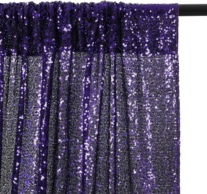 Poise3EHome Purple Sequin Backdrop, 10Ft x 10Ft Glitter Photography Background - Image 4