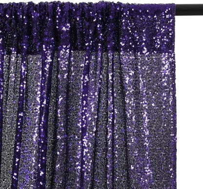 Poise3EHome Purple Sequin Backdrop, 10Ft x 10Ft Glitter Photography Background - Image 4