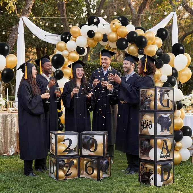 JOYIN 4 Pcs 2026 Graduation Balloon Boxes, Graduation Decor, Graduation Party - Image 9