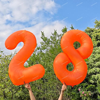 Orange Birthday Number 28 Balloon 40IN Fluorescent Orange 82 Balloon | - Image 6