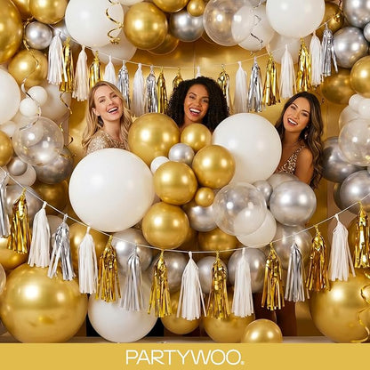 PartyWoo Gold Balloons 152pcs Different Sizes of 18 12 10 5 Inch | Balloons - Image 5