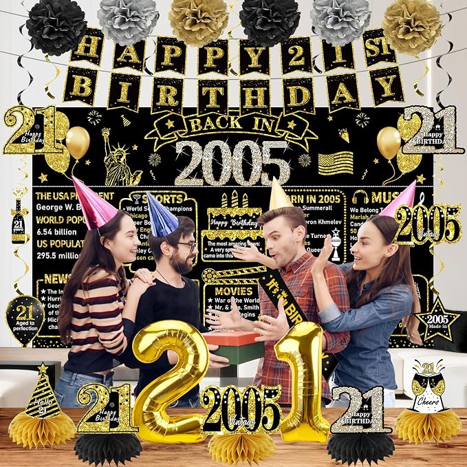 Zirtorei 21st Birthday Decorations - Image 5
