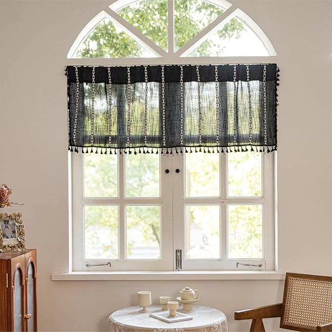 Sutuo Home Boho Valance Curtain 18 inches by SutuoHome