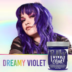 Punky Violet Semi Permanent Hair Color - Vegan, Cruelty-Free Conditioning Hair Dye, Lasts Up to 35 Washes, 3.5 fl oz