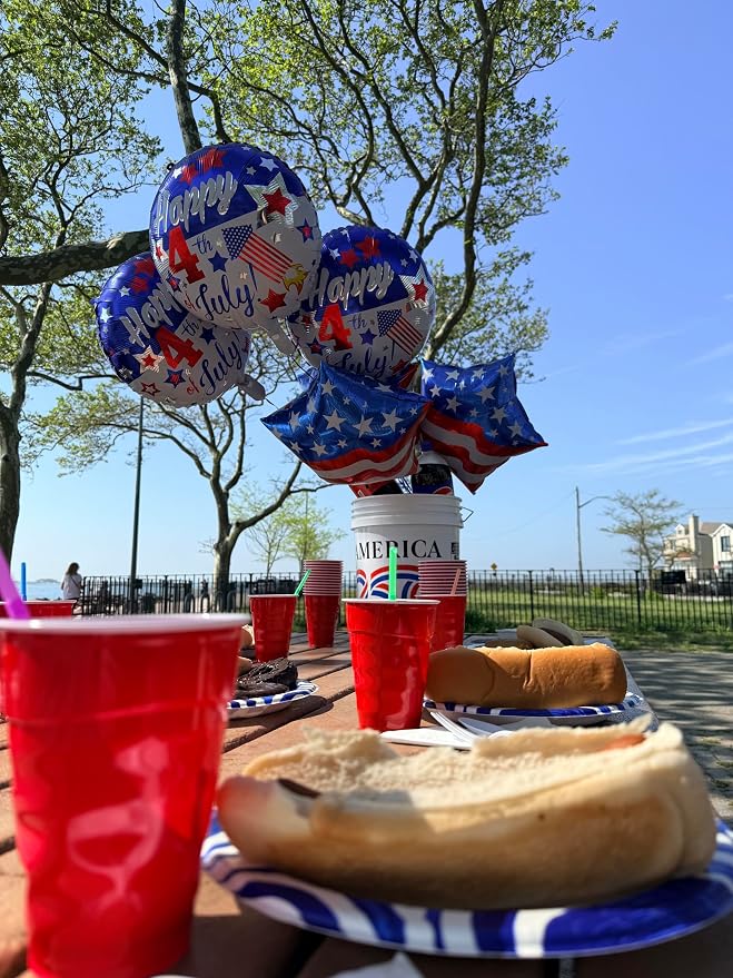 Dream Decor Happy 4th of July Balloons 12 Pack – American Flag Star & Happy 4th - Image 9
