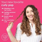Bundle of V&Co. Beauty Curly Pop Curl Defining Shampoo, Conditioner, and Cream Hair Care with Peptides, Amino Acids & Jojoba Oil for Hydration, Frizz Control & Healthy Curls
