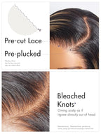 LUVME HAIR Ombre Blonde Highlight Silky Straight Glueless Pre Cut Lace Bob Wig