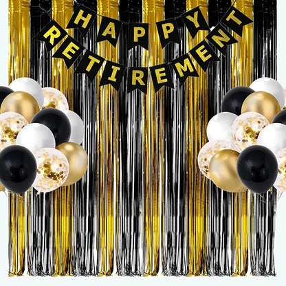 Black and Gold Party Streamers Decoration - Image 8