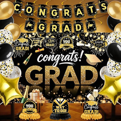 Grad Party Decorations 2026 by Dormirpilow