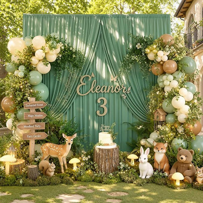 20x12 ft Sage Green Backdrop Curtains - Image 2