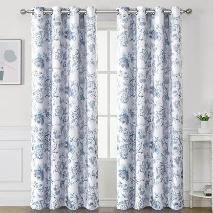 H.VERSAILTEX Blackout Curtains 84 Inch Length 2 Panels Set Floral Print Curtain - Image 2