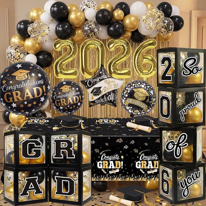 Black and Gold Graduation Decorations Class of 2026 - Image 7